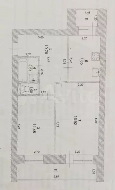 2-к. квартира, 55 м, 4/5 эт. - Фото 0