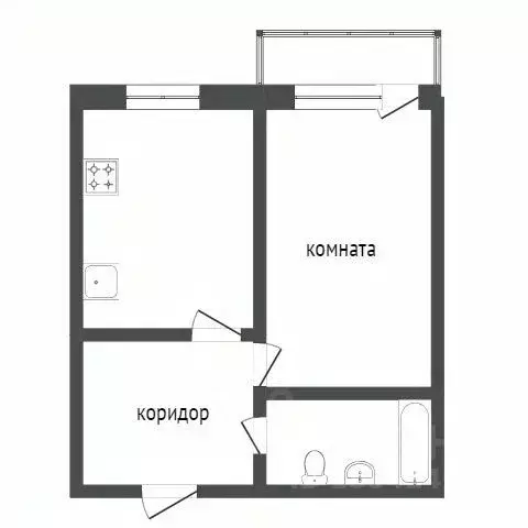 1-к кв. Бурятия, Улан-Удэ ул. Жердева, 58 (35.1 м) - Фото 1