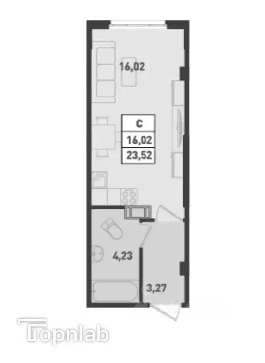 Студия Ленинградская область, Мурино Всеволожский район, ул. Шоссе в ... - Фото 2