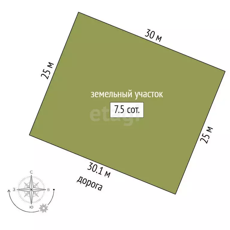 Участок в Ялуторовск, Анисимовская улица (7.5 м) - Фото 1