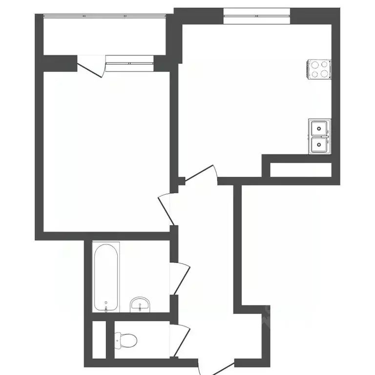 1-к кв. Тюменская область, Тюмень Интернациональная ул., 199к7 (33.8 ... - Фото 2