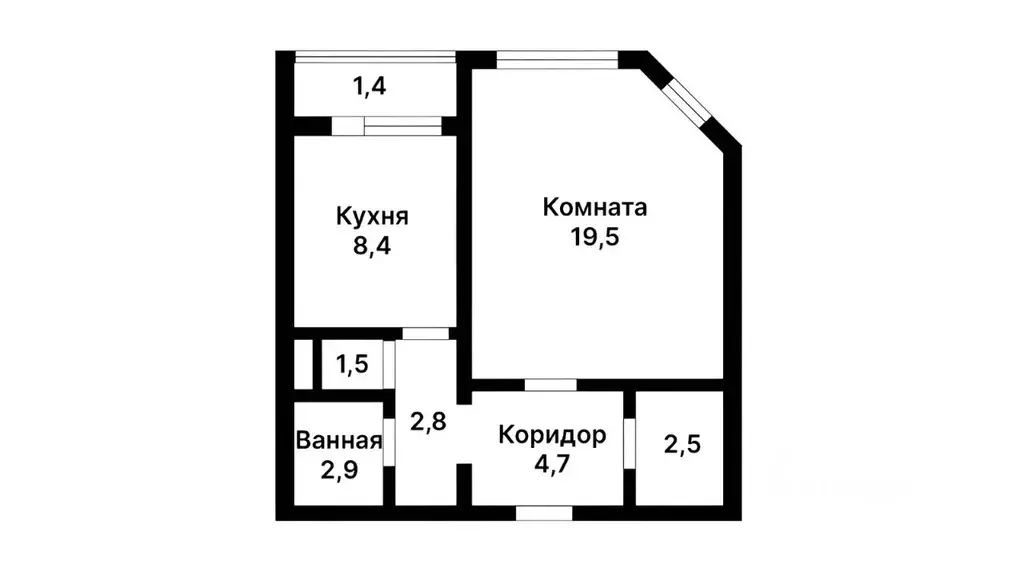 1-к кв. Московская область, Красногорск бул. Красногорский, 13к2 (43.0 ... - Фото 2