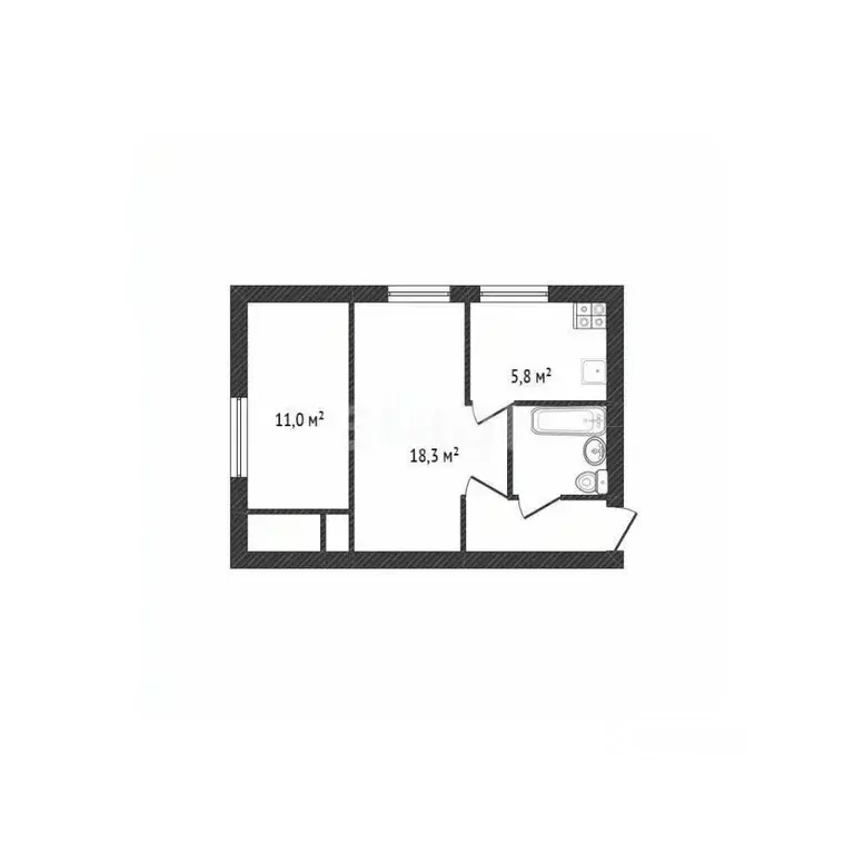 2-к кв. Белгородская область, Прохоровка рп ул. Льва Толстого, 3 (43.8 ... - Фото 2