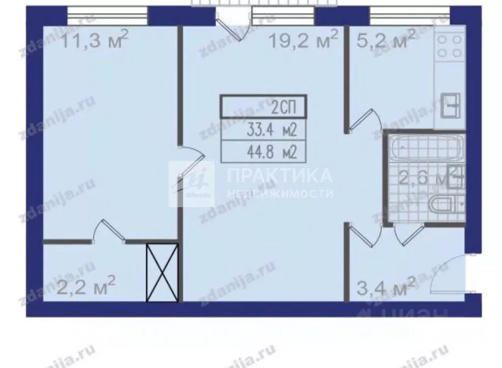 2-к кв. Москва просп. Буденного, 27К4 (41.4 м) - Фото 1