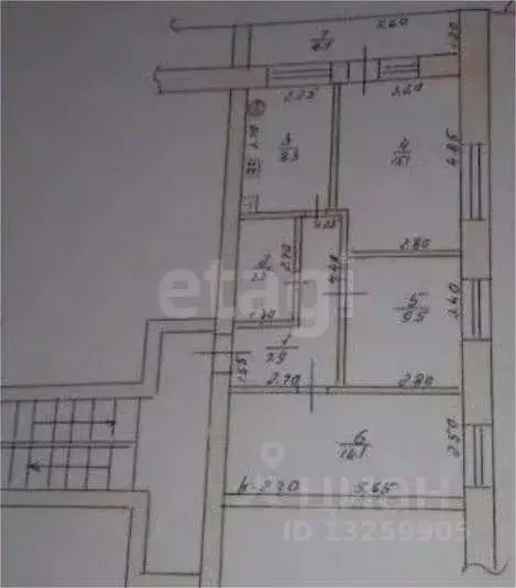 3-к кв. Липецкая область, с. Доброе ул. Октябрьская, 19 (60.0 м) - Фото 1