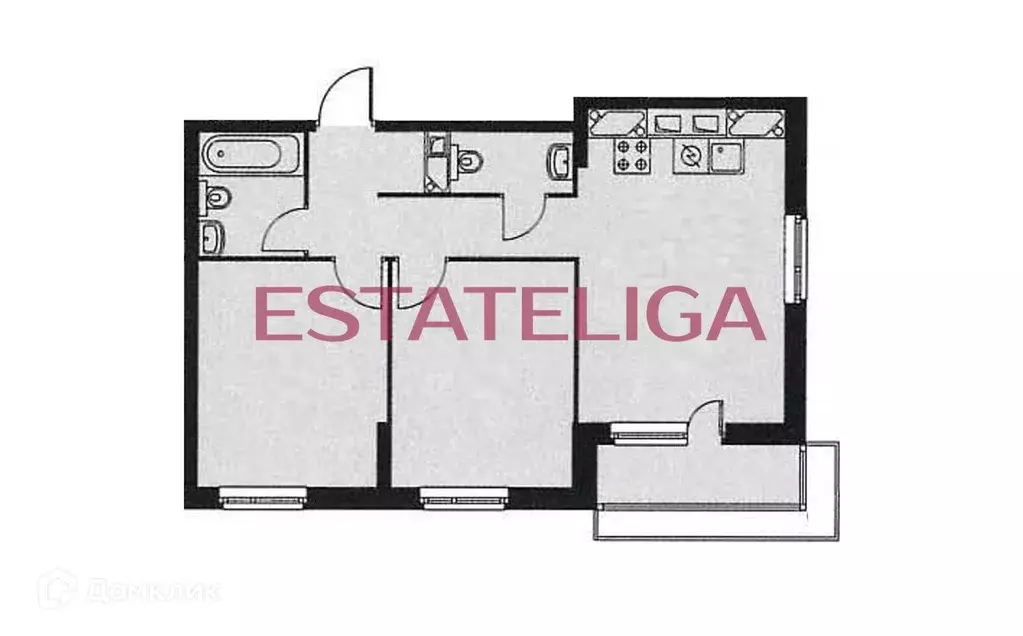 Продаётся 2-к квартира, 53.4 м - Фото 1