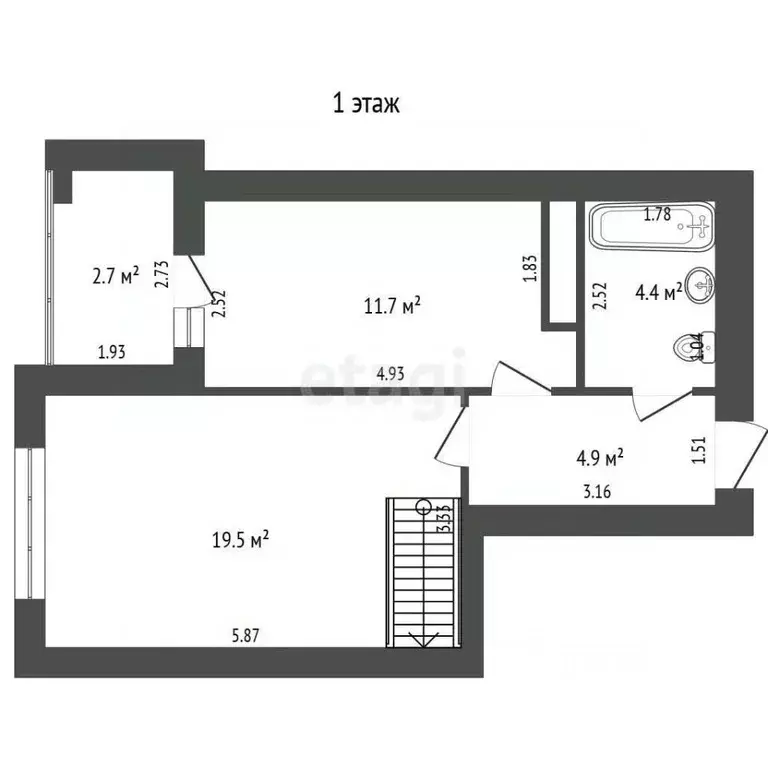 2-к кв. Калининградская область, Янтарный пгт ул. Советская, 110В ... - Фото 2