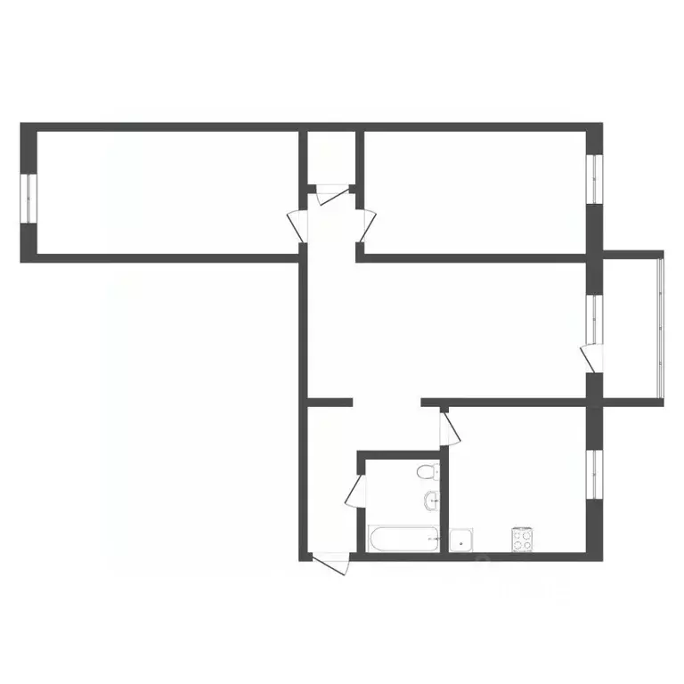 3-к кв. Тюменская область, Тюмень ул. Энергетиков, 62 (54.7 м) - Фото 2