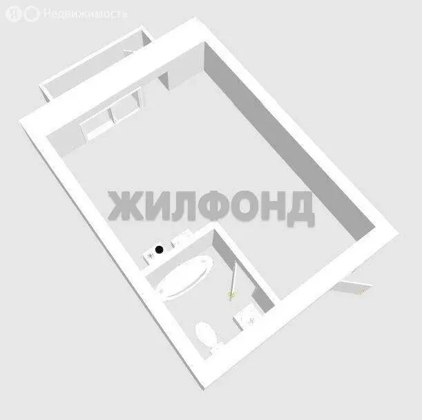 Квартира-студия: Новосибирск, улица Николая Грицюка, 5 (20.1 м) - Фото 1