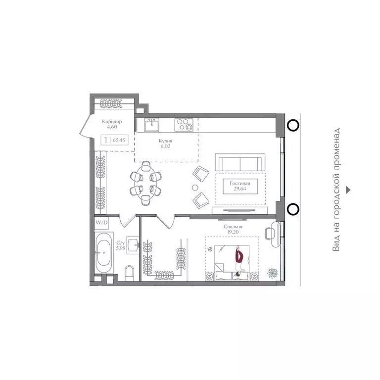 1-комнатная квартира: Москва, жилой комплекс Преображенская Площадь ... - Фото 1