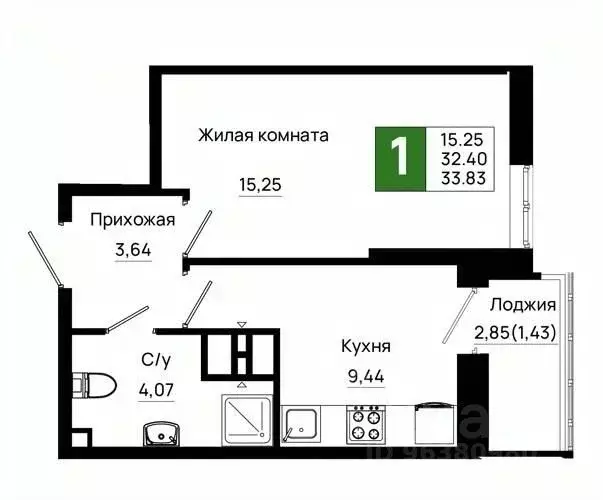 1-к кв. Ростовская область, Ростов-на-Дону Нефтекачка кв-л, Октябрь ... - Фото 0