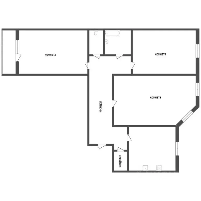 3-к кв. Ханты-Мансийский АО, Сургут Комсомольский просп., 21 (69.8 м) - Фото 2