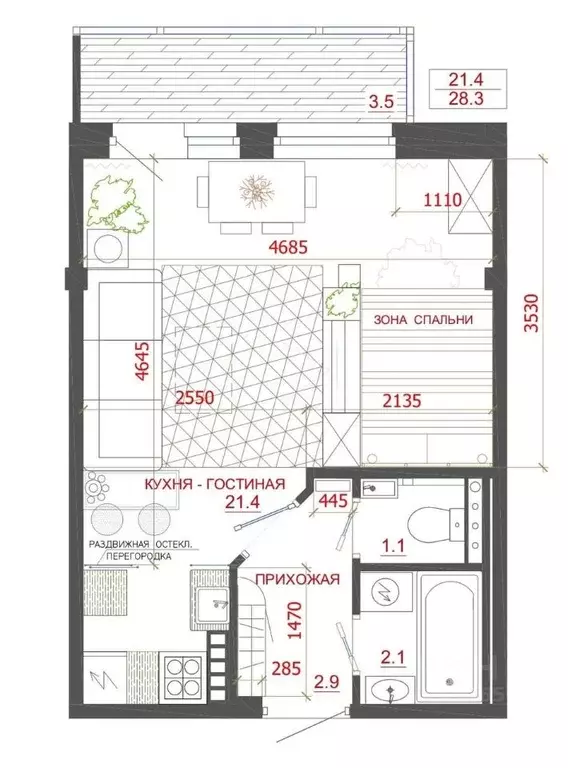 Студия Ленинградская область, Ломоносовский район, Оржицкое с/пос, д. ... - Фото 1
