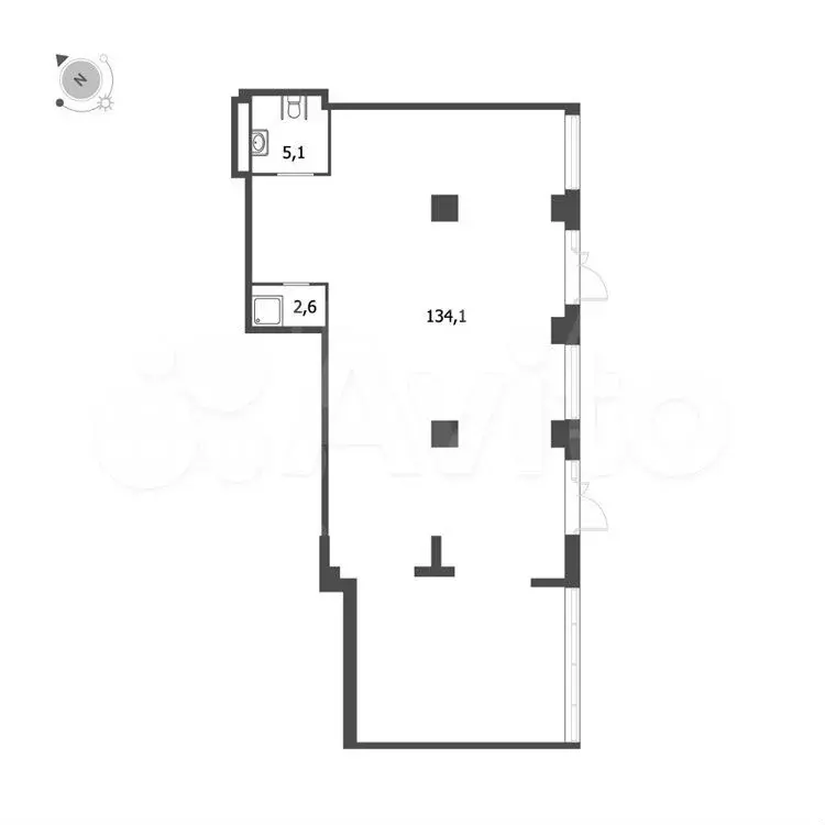 Продажа торгового помещения 141,8 м2, метро Технопарк (юао) - Фото 0