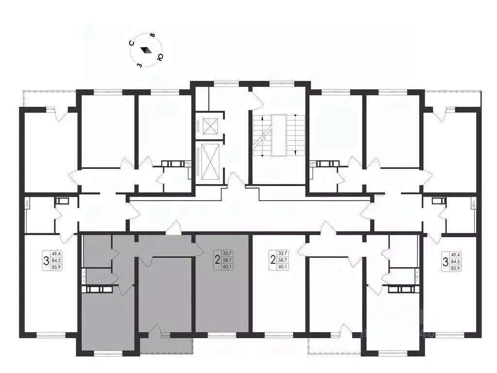 2-к кв. Воронежская область, Воронеж Первое Мая мкр, Май жилой ... - Фото 2