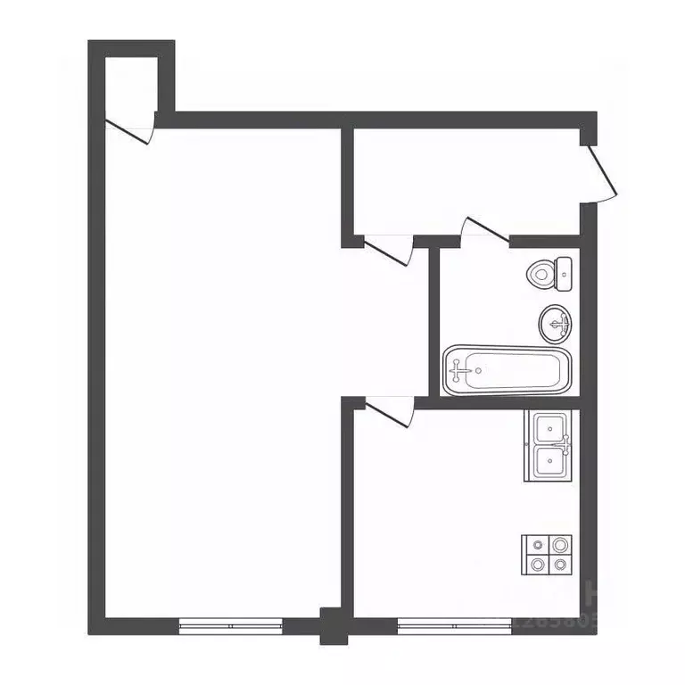 1-к кв. Кемеровская область, Новокузнецк просп. Курако, 7 (30.7 м) - Фото 2