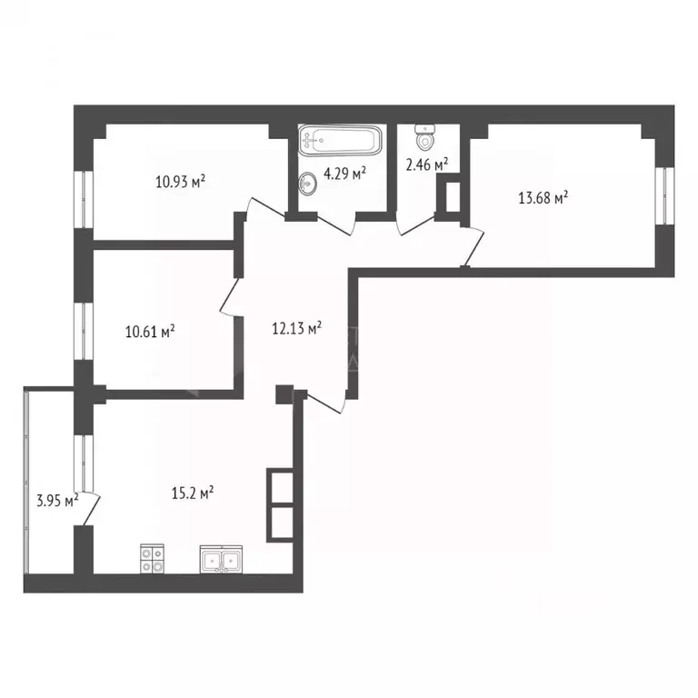 3-к кв. Тюменская область, Тюменский район, д. Патрушева ул. Федора ... - Фото 1