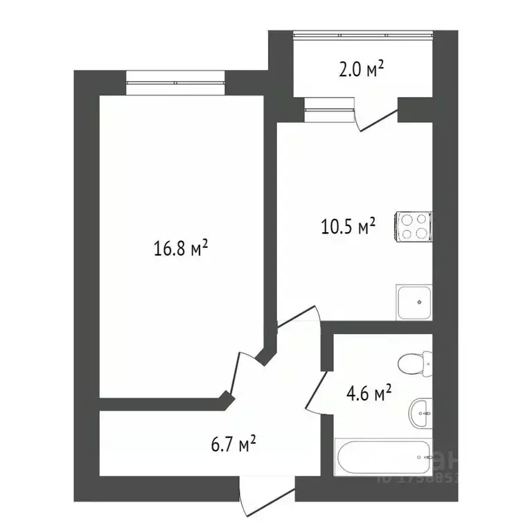 1-к кв. Пензенская область, Пенза Тернопольская ул., 10 (39.6 м) - Фото 1
