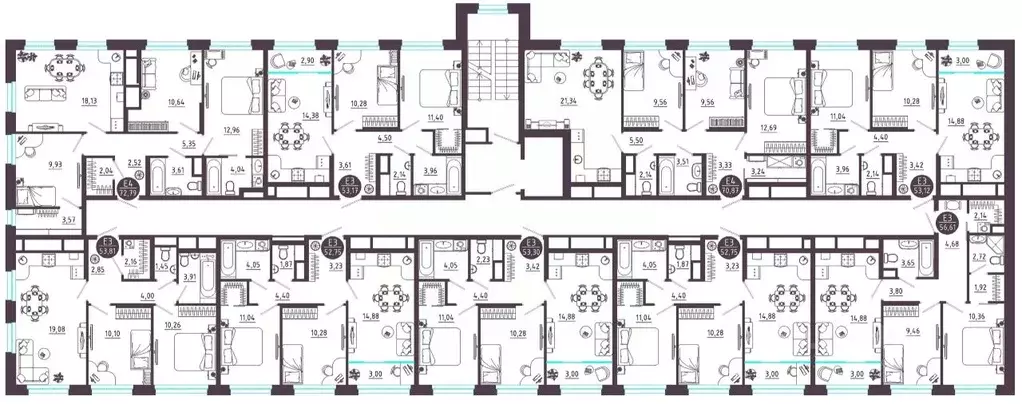 3-к кв. Тульская область, Тула ул. Купцов Гречихиных (70.87 м) - Фото 0
