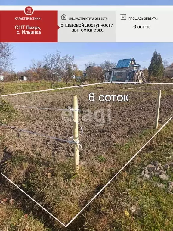 Участок в Хабаровский край, Хабаровский район, Вихрь СНТ  (6.0 сот.) - Фото 1