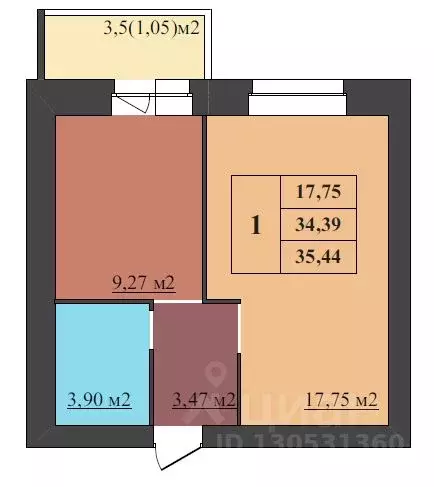 1-к кв. Ярославская область, Ярославль Северный жилрайон, 15-й мкр,  ... - Фото 1