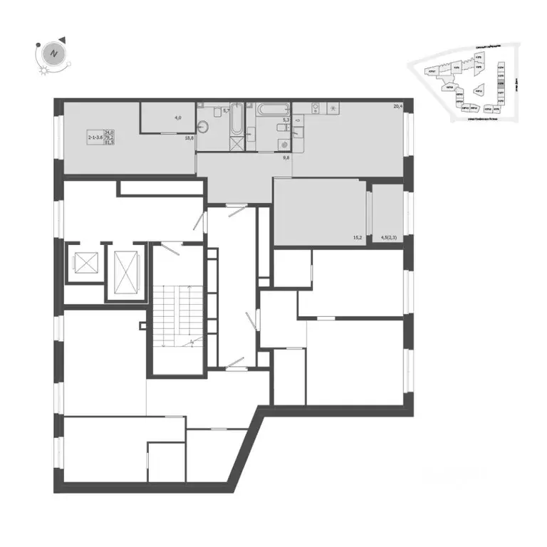 2-к кв. Санкт-Петербург Черниговская ул., 17 (95.4 м) - Фото 0