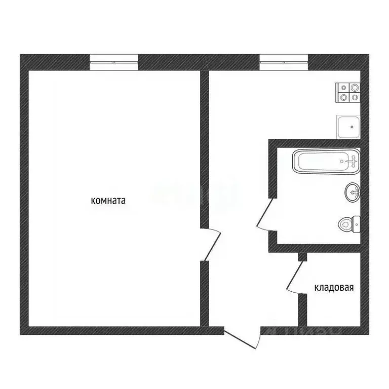 1-к кв. Ленинградская область, Кириши ул. Энергетиков, 1 (29.8 м) - Фото 1