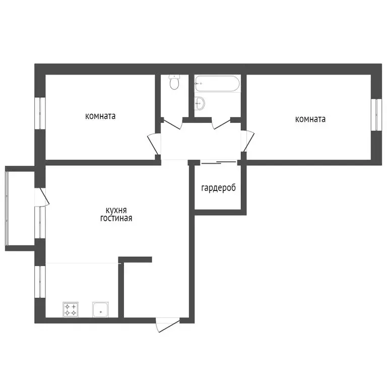 3-комнатная квартира: Ухта, улица Куратова, 9 (68.3 м) - Фото 1