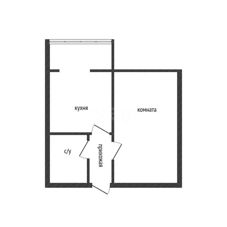 1-комнатная квартира: аул Новая Адыгея, Бжегокайская улица, 31/9к2 (27 ... - Фото 1