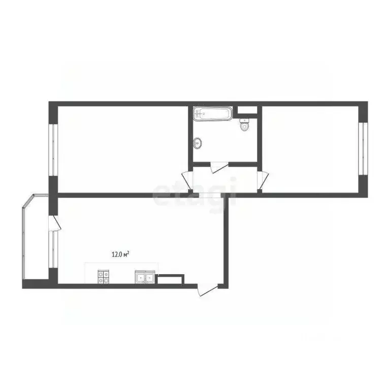 2-к кв. Тюменская область, Тюмень ул. Николая Семенова, 21к1 (66.4 м) - Фото 1