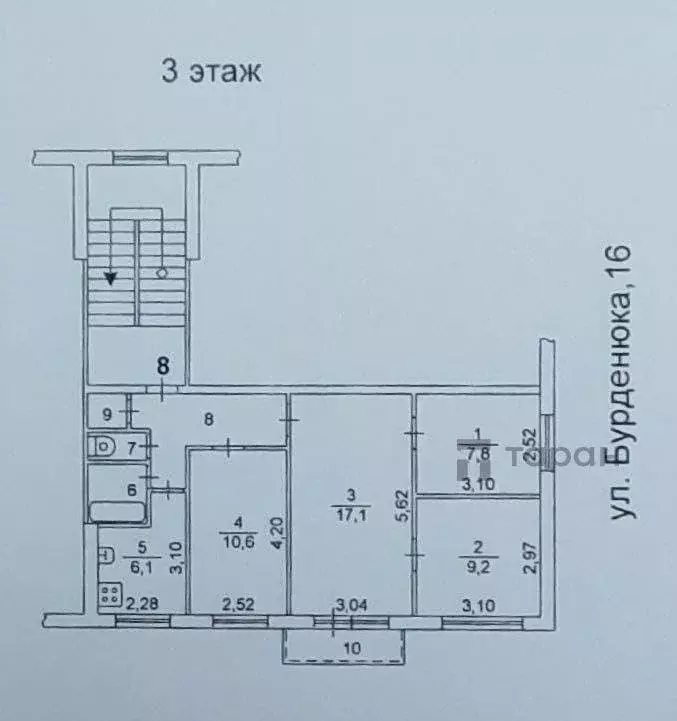 Квартира, 4 комнаты, 61.2 м - Фото 0