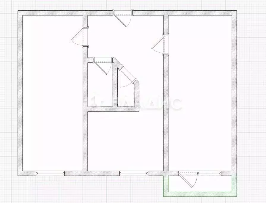 2-к кв. Пензенская область, Пенза ул. Фурманова, 3 (43.3 м) - Фото 1