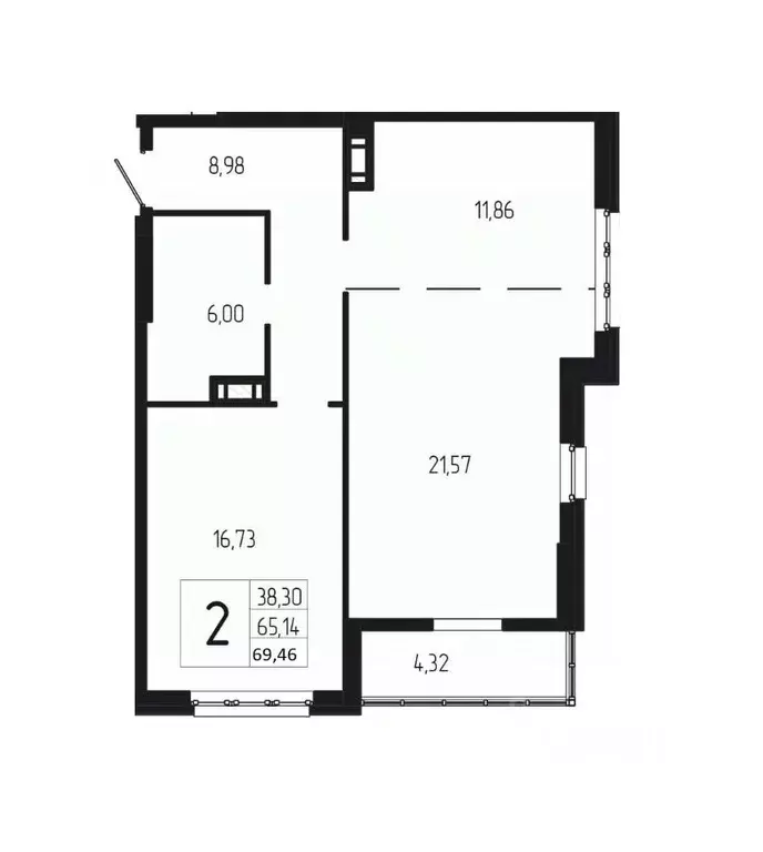 2-к кв. Волгоградская область, Волгоград бул. 30-летия Победы, 30 ... - Фото 1