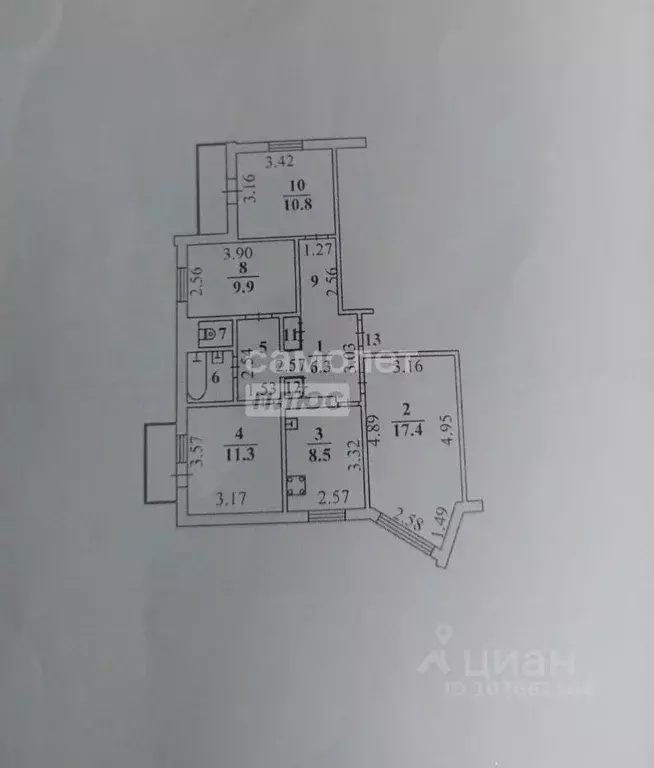 4-к кв. Липецкая область, Липецк ул. Я.А. Берзина, 6 (76.8 м) - Фото 2