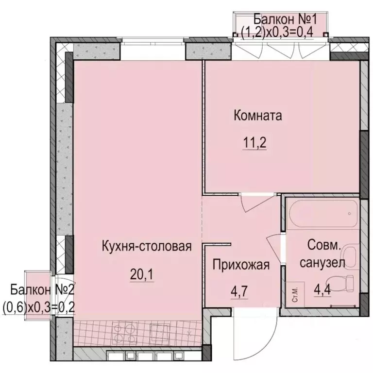 1-к кв. Татарстан, Казань Ферма-2 жилмассив,  (41.0 м) - Фото 0