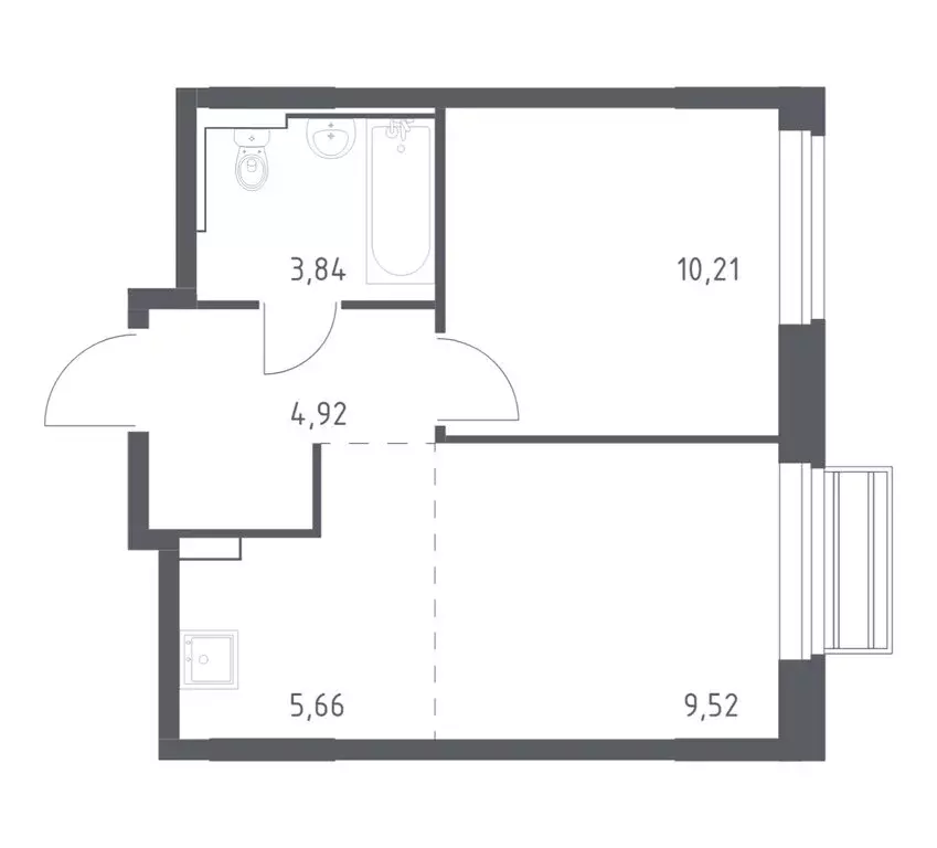 1-комнатная квартира: село Лайково, микрорайон Город-Событие, ЖК ... - Фото 1