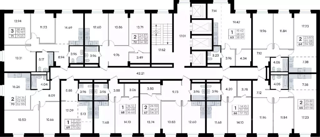 3-к кв. Приморский край, Владивосток ул. Тухачевского (71.25 м) - Фото 2