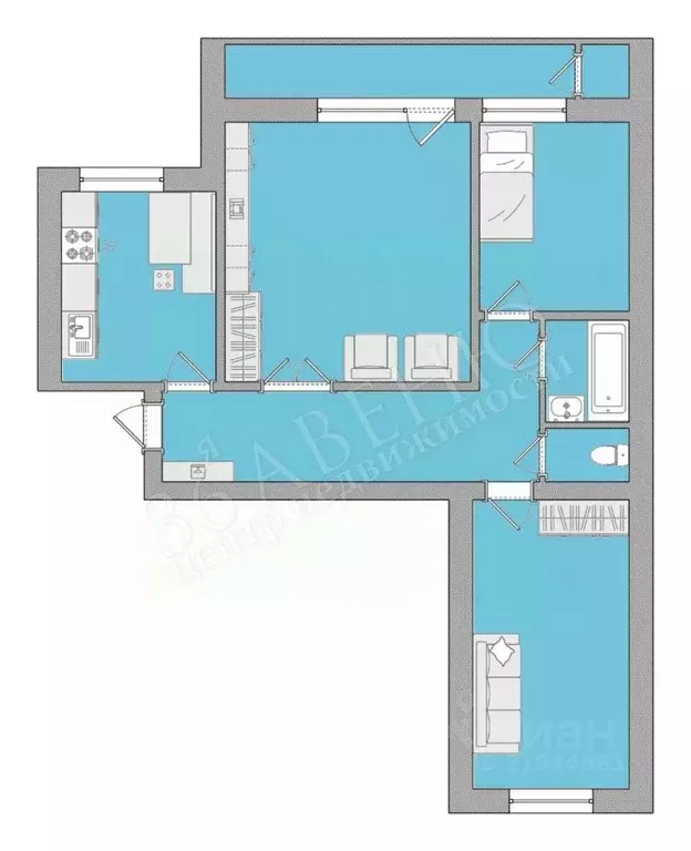 3-к кв. Воронежская область, Воронеж Иркутская ул., 23 (60.7 м) - Фото 1