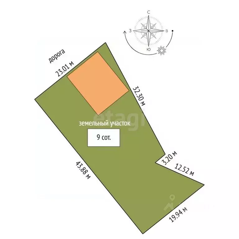 Участок в Костромская область, Буй Республиканская ул., 37 (9.0 сот.) - Фото 2