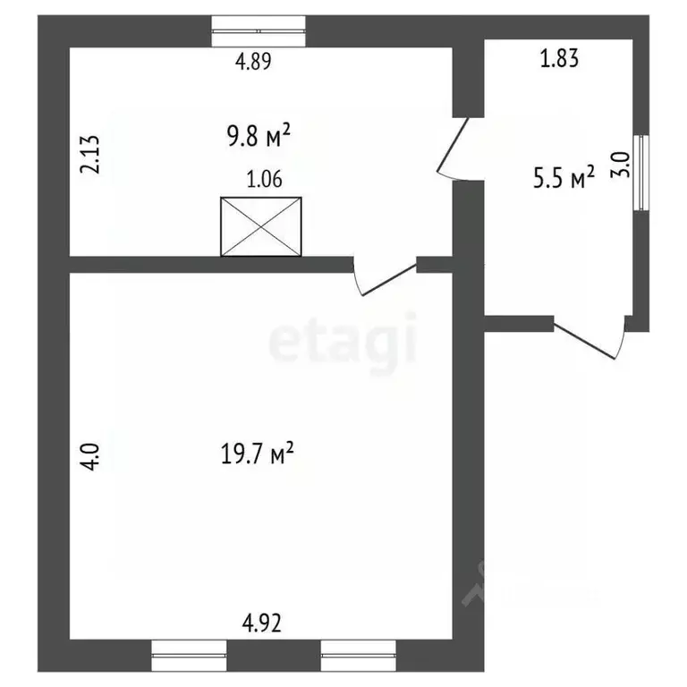 Дом в Крым, Сакский район, с. Добрушино ул. Урожайная, 58 (35 м) - Фото 1