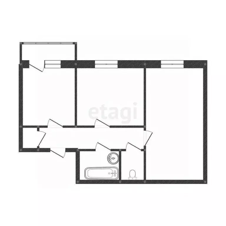 2-к кв. Костромская область, Кострома Кинешемское ш., 31 (51.6 м) - Фото 2