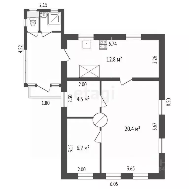 Дом в Псковская область, Порхов ул. Калинина, 41 (44 м) - Фото 2