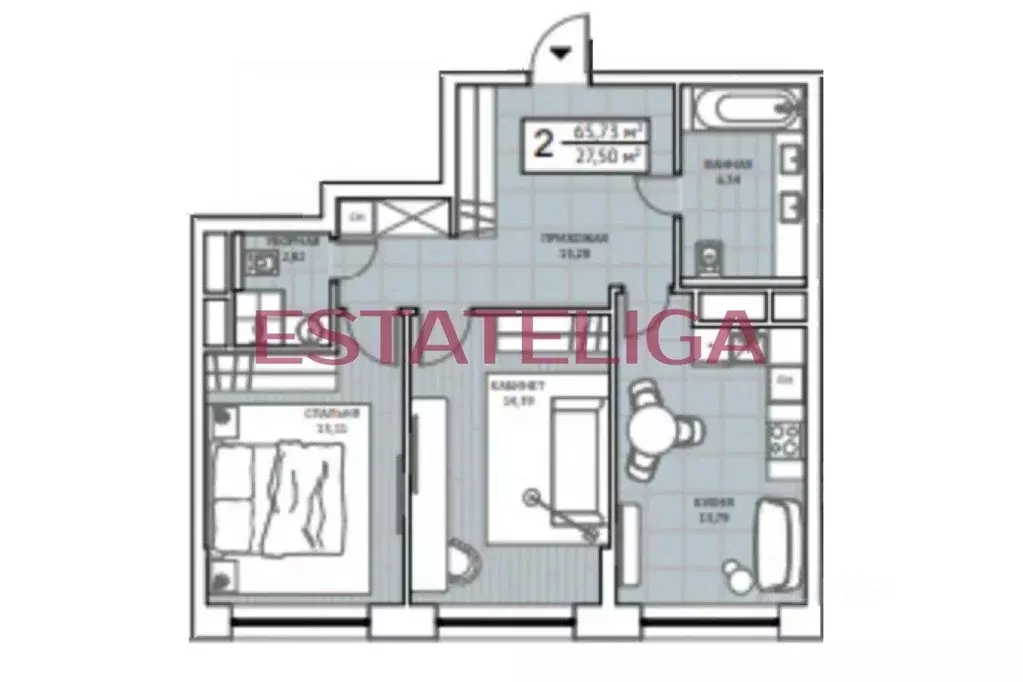 2-к кв. Москва Береговой проезд, 3 (65.0 м) - Фото 2