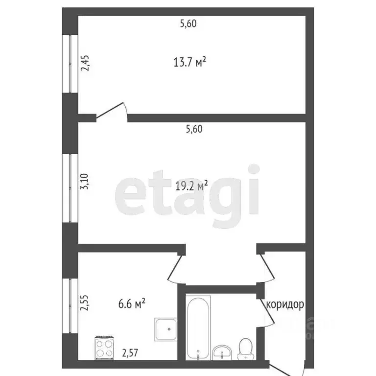 2-к кв. Омская область, Омск Городок Нефтяников мкр, ул. Энтузиастов, ... - Фото 2