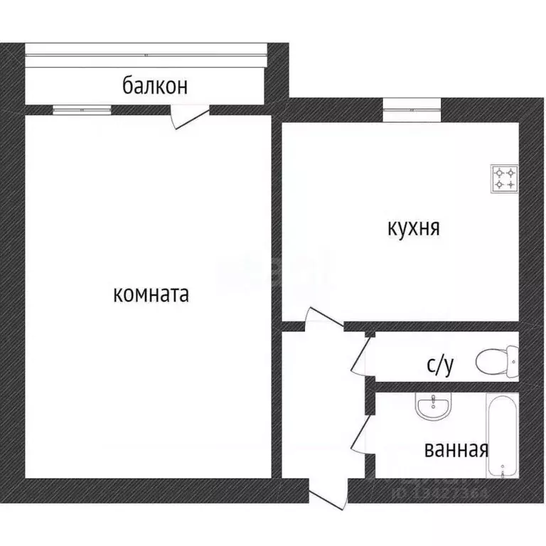 1-к кв. Курганская область, Курган ул. Чапаева, 21 (33.1 м) - Фото 2