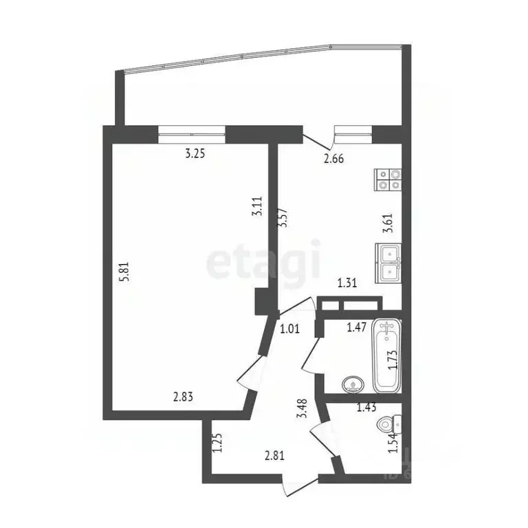 1-к кв. Мордовия, Саранск ул. Косарева, 41 (36.7 м) - Фото 1