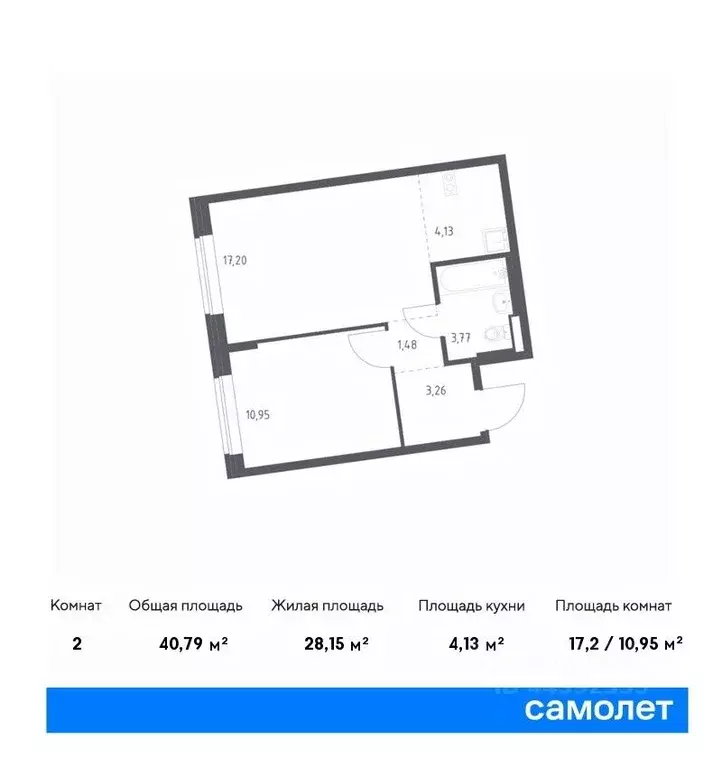 1-к кв. москва подольские кварталы жилой комплекс, к2 (40.79 м) - Фото 0