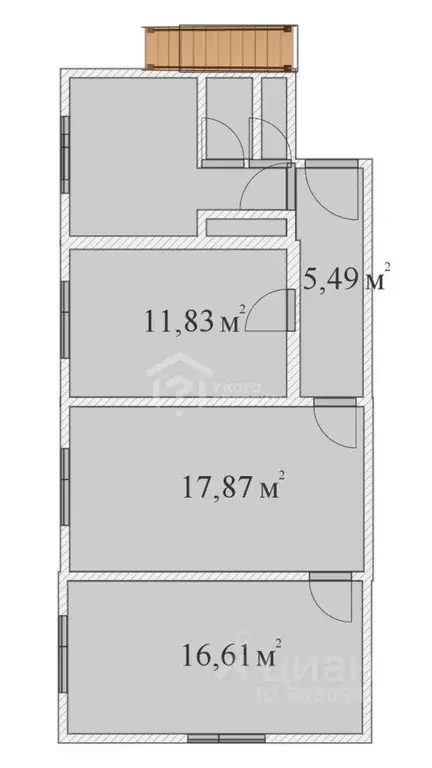 Комната Санкт-Петербург ул. Пионерстроя, 6 (33.9 м) - Фото 1