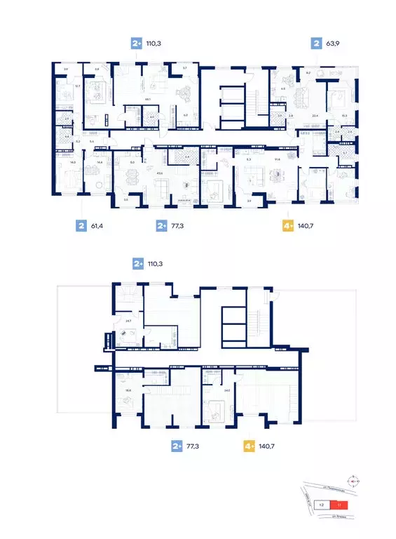 2-комнатная квартира: Тюмень, Пышминская улица, 216А (63.9 м) - Фото 1