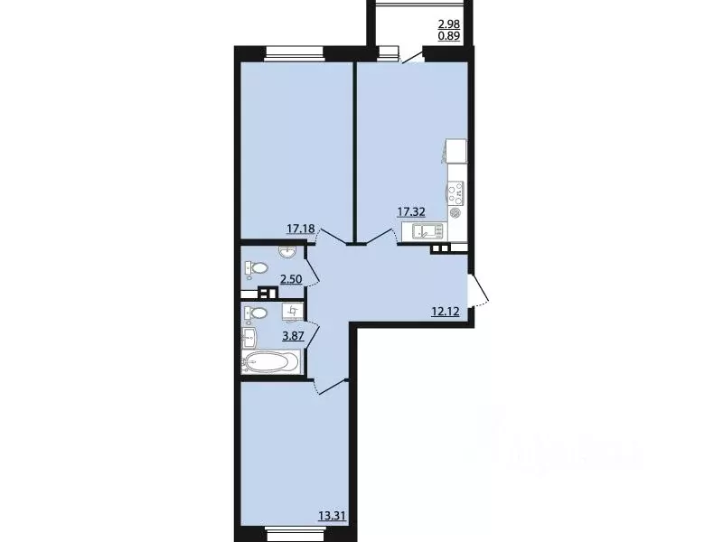 2-к кв. Воронежская область, Рамонский район, Яменское с/пос, пос. ... - Фото 1